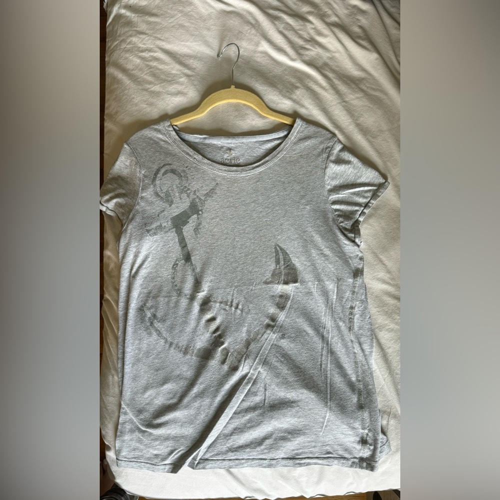 Aerie Gray Anchor Graphic Tee